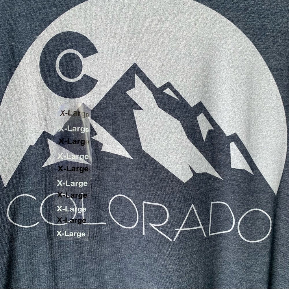 Gray Colorado Graphic Men's (XL) Short Sleeve T Shirt